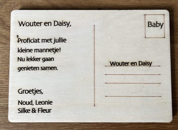 Houten ansichtkaartje - Afbeelding 3