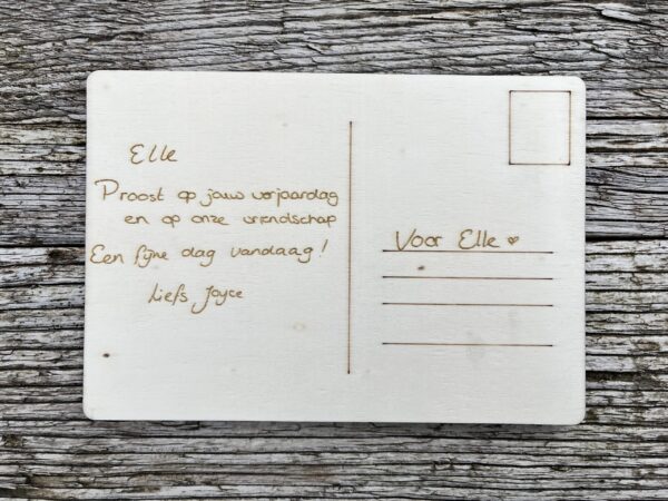 Houten ansichtkaartje - Afbeelding 5