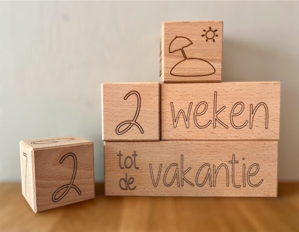 Mijlpaalblokken gelaserd ( grote set ) - Afbeelding 4