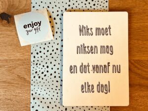 Houten kaartje - Pensioen
