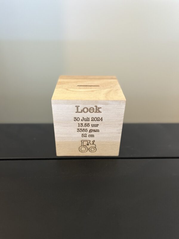 Houten spaarpot - Afbeelding 3