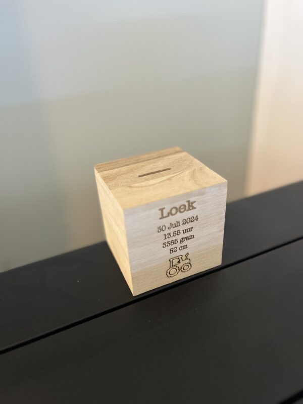 Houten spaarpot - Afbeelding 4