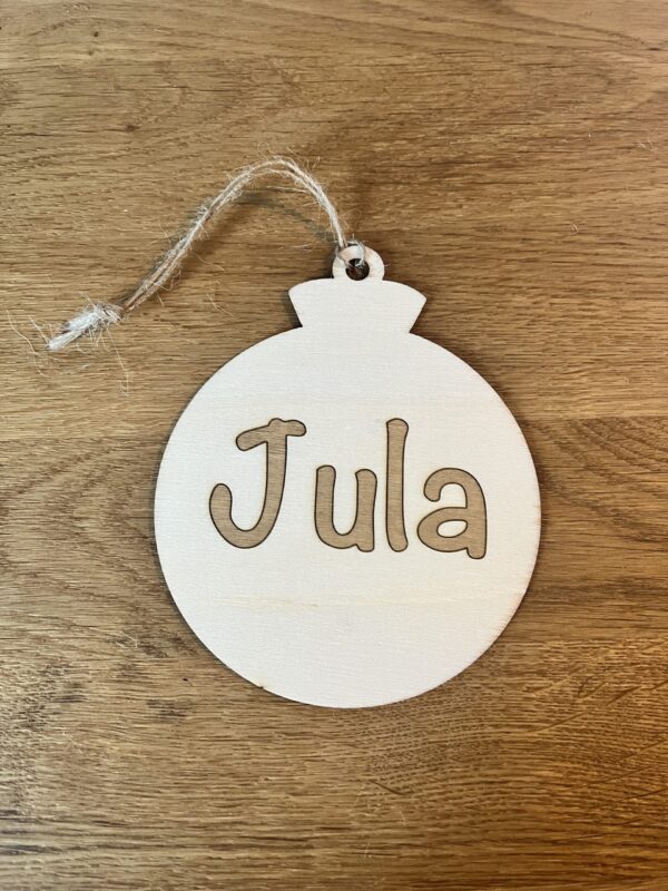 Kerstbal hanger naam