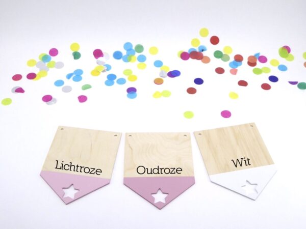 Houten banner ster - Diverse kleuren - Afbeelding 3