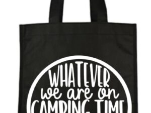 Katoenen tas - Camping time - Keuze uit 3 kleuren tas