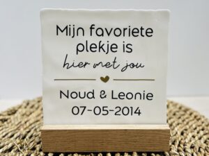 Tegeltje - Favoriete plekje - Keuze uit kleur tegeltje