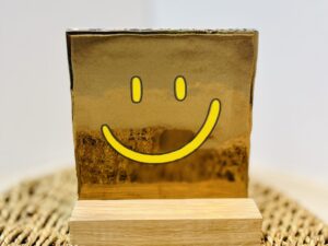 Tegeltje - Smile  - Keuze uit kleur tekst en tegel