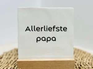 Tegeltje - Allerliefste papa - Keuze uit kleur tekst en tegel