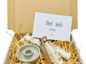 Brievenbus cadeau klavertje vier - wit