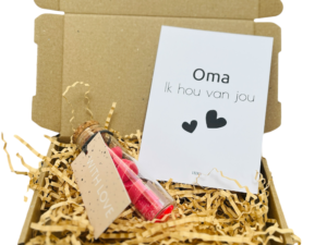 Brievenbus cadeau zeepjes roze