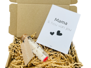 Brievenbus cadeau zeepjes wit