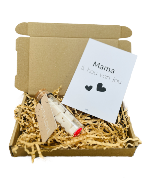 Brievenbus cadeau zeepjes wit