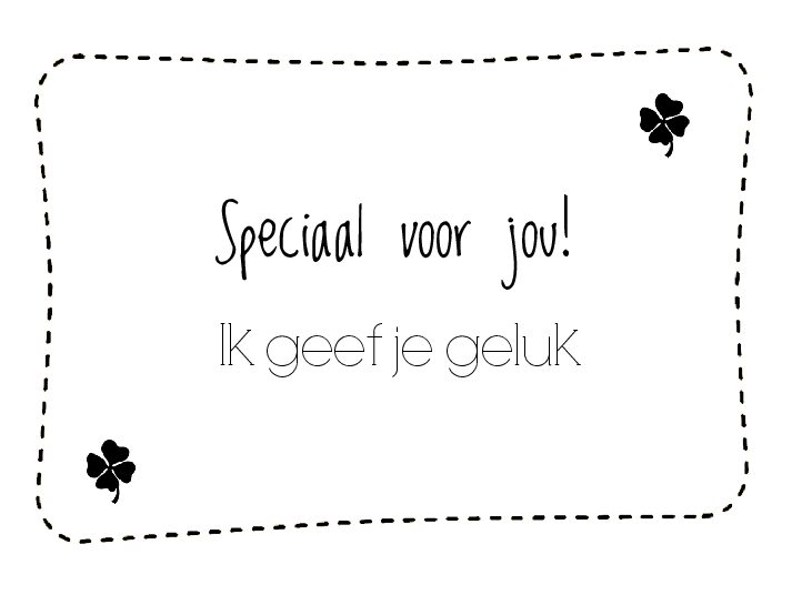 Ik geef je geluk